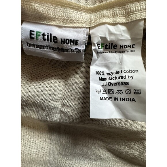 Pair 20"x20" Boho Pillow Covers Black Ivory Fringe Zipper Farmhouse Texture New - Picture 5 of 8